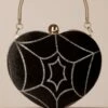 Lou Spiderweb Heart Bag In Black -King Louie Shop 248201 Lulu Hun 48042 Lou Spiderweb Heart Glitter 230920 509W category