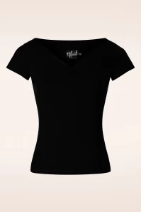 Bunny 50s Alex Top In Black