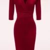 50s Nehla Pencil Dress In Red Velvet 2 50s Nehla Pencil Dress In Red Velvet -King Louie Shop 248249 vintage chic 39964 dress red velvet pencil 211021 003W category