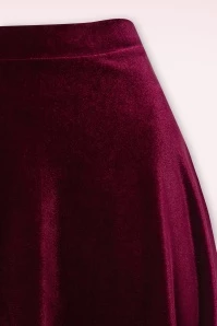 50s Sheila Swing Skirt In Claret Velvet 5 50s Sheila Swing Skirt In Claret Velvet - Image 3