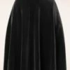 50s Sheila Swing Skirt In Black Velvet -King Louie Shop 248281 Vintage Chic 43792 Skirt Darkred Velvet 221013 602W category