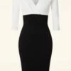 50s Vivian Pencil Dress In Black And White 2 50s Vivian Pencil Dress In Black And White -King Louie Shop 248289 Vintage Chic 44223 Pencil Dress Black White 220914 602W category