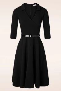 50s Elena Swing Dress In Black