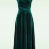 50s Olivia Maxi Velvet Dress In Green -King Louie Shop 248295 Vintage Chic 45083 Maxi Dress Green Velvet 221021 002W category