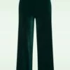 70s Victoria Velvet Straight Leg Trousers In Green 1 70s Victoria Velvet Straight Leg Trousers In Green -King Louie Shop 248307 Vintage Chic 45838 Pants Straight Leg Green Velvet 221114 606W category