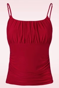 50s Ayla Top In Red