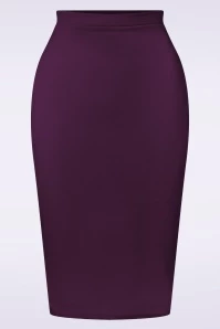 50s Bella Midi Skirt In Aubergine
