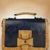 50s Antique Messenger Bag In Blue -King Louie Shop 43619 Banned blue brown bow handbag 212 30 12767 20140610 0011w category