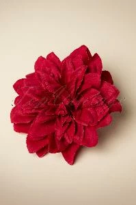 Flower Hair Clip & Brooch In Red