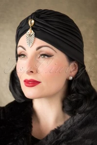 50s Sally Sateen Turban Hat In Black -King Louie Shop 76705 ZaZoo Plain Satin Hat Black 202 10 16340 11052015 016W category