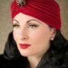 Sally Sateen Turban Hat In Burgundy -King Louie Shop 76709 ZaZoo Plain Satin Hat Burgundy 202 20 16471 08102015 07 11052015 011W category