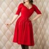 50s Trixie Doll Swing Dress In Red -King Louie Shop 77127 Collectif Clothing red trixie doll swing dress 102 20 14342 20151118 006W category