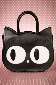 60s Lizzy The Big Eyed Cat Bag In Black