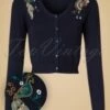 50s Proud Peacock Cardigan In Night Blue -King Louie Shop 96097 Dancing Days by Banned Proud Peacock in Night Blue 140 30 19757 20160922 0003W1 category